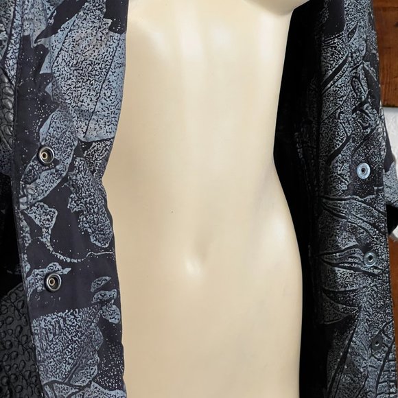 casadei collection multi textured fabric snap front closure Black Jacket - Picture 9 of 9